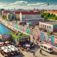 Stadtteil-Illustration Berlin-Friedrichshain