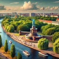 Stadtteil-Illustration Berlin-Treptow